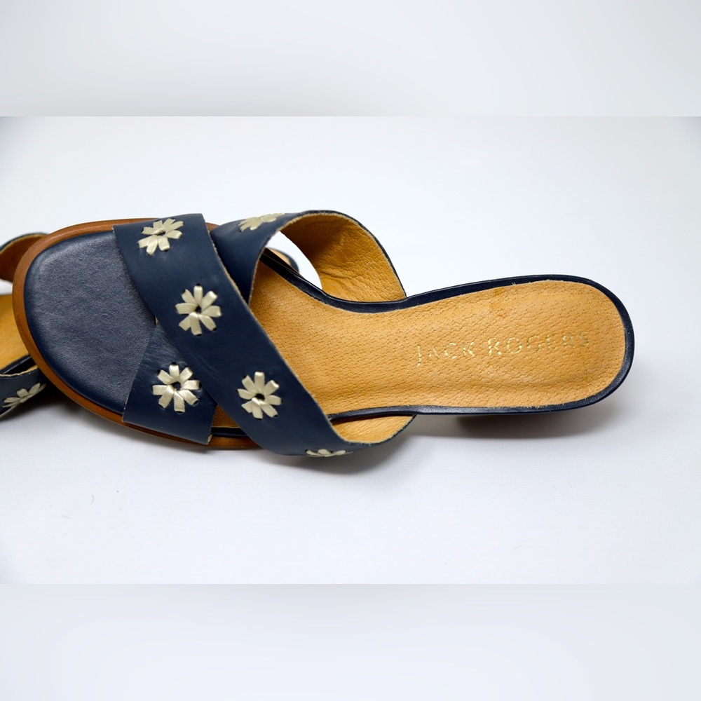 Jack Rogers Navy and Silver Sandals - Picture 3 of 4